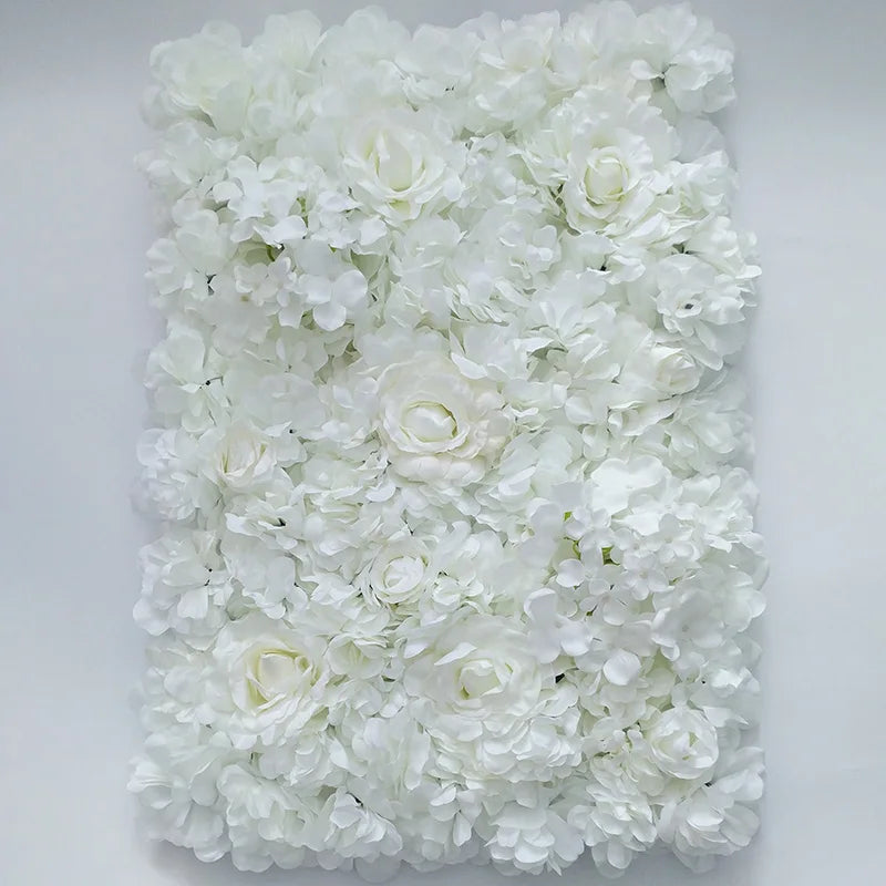 40X60Cm Silk Rose Flower Champagne Artificial Flower for Wedding Decoration Flower Wall Panels Romantic Wedding Backdrop Decor