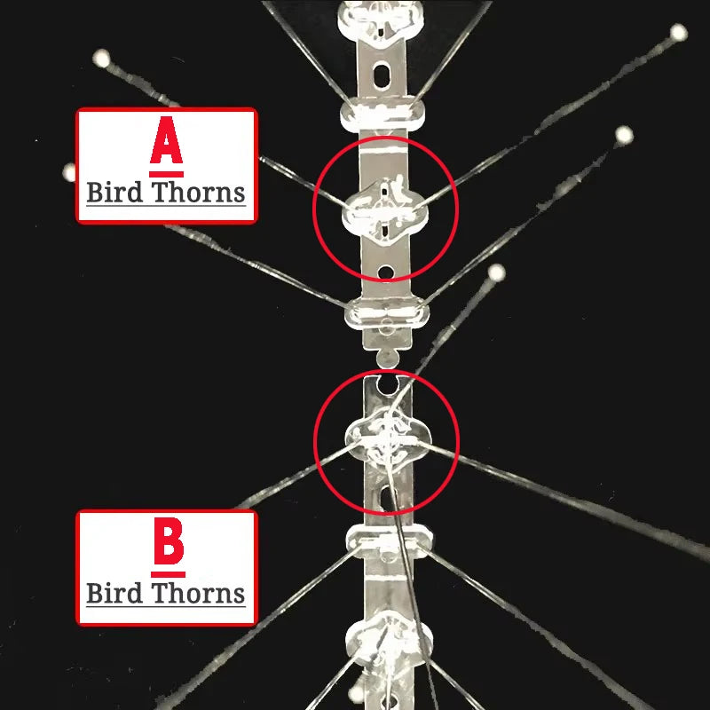 New Balcony Anti-Bird Pigeon Spikes and Bird Repeller Deterrent anti Bird Repellent Stainless Steel anti Bird Thorn Nail Kit