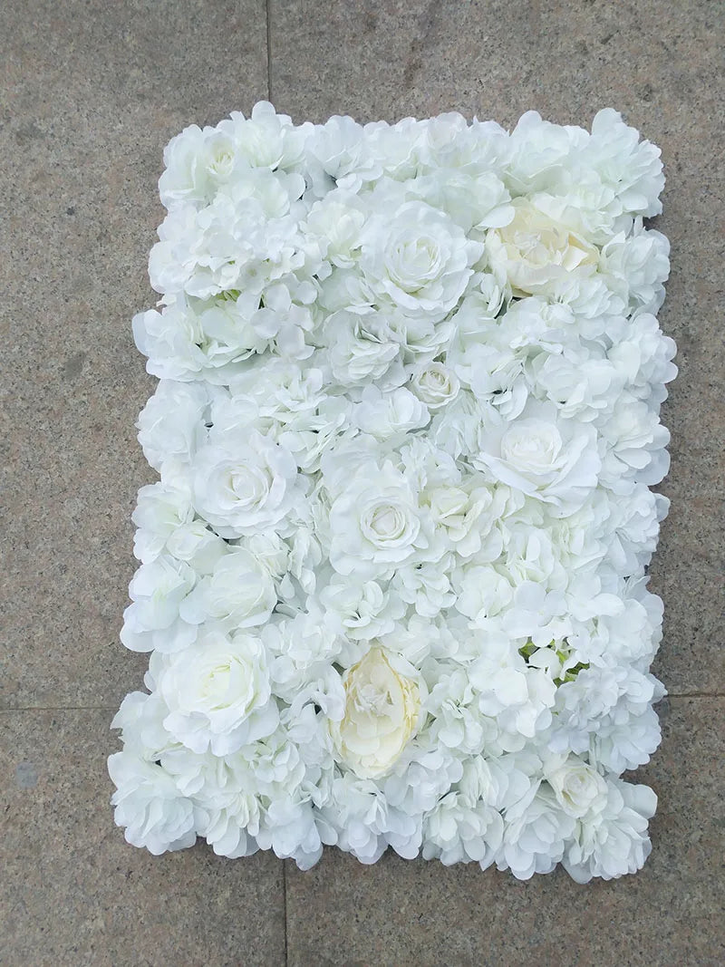 40X60Cm Silk Rose Flower Champagne Artificial Flower for Wedding Decoration Flower Wall Panels Romantic Wedding Backdrop Decor