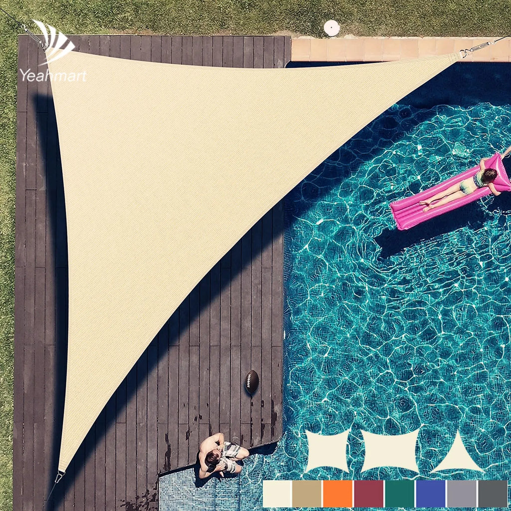 Waterproof Triangle Sun Shade Sail Canopy 98%UV Block Sun Shelters for Outdoor Facility&Activities Backyard Awning Camping Tents