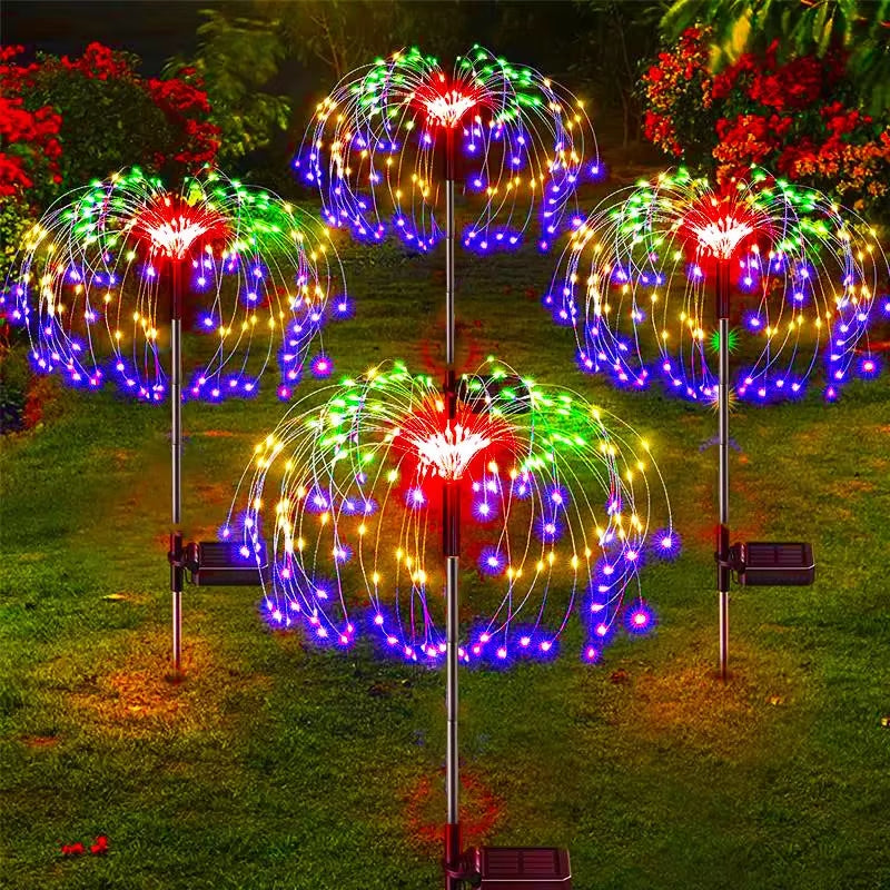 Lampes solaires feu d'artifice LED guirlande