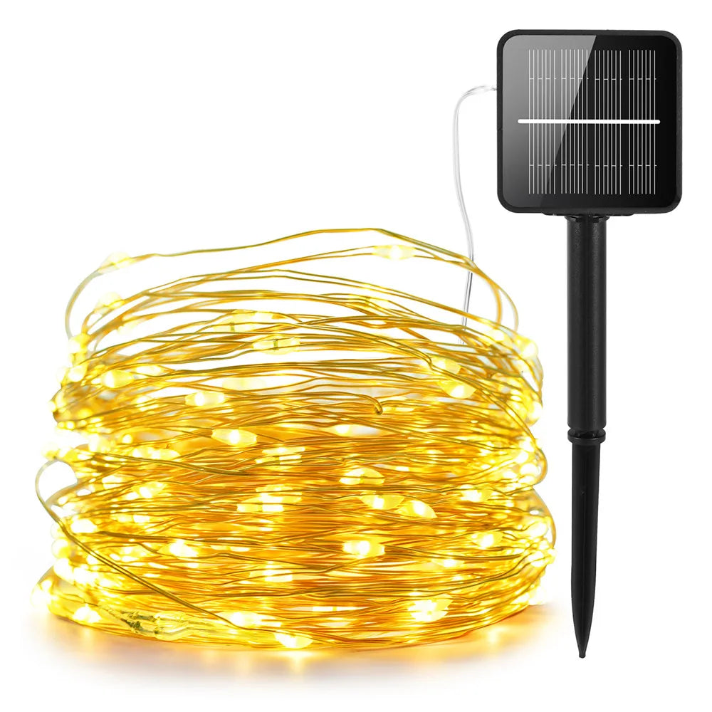 LED Outdoor Solar Lamps10M/20M/30M/50M Leds String Lights Fairy Holiday Christmas Party Garlands Solar Garden Waterproof Luz