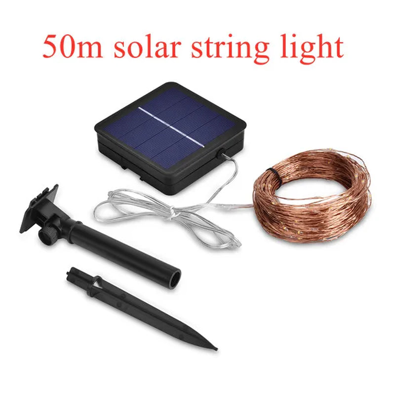 LED Outdoor Solar Lamps10M/20M/30M/50M Leds String Lights Fairy Holiday Christmas Party Garlands Solar Garden Waterproof Luz