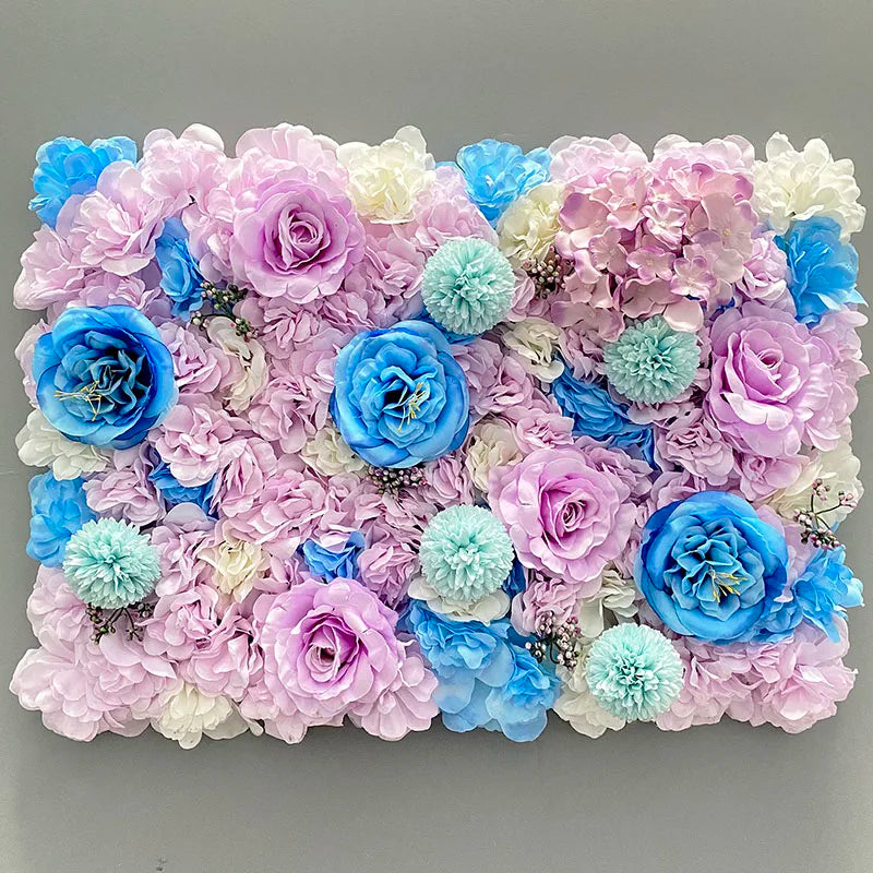 40X60Cm Silk Rose Flower Champagne Artificial Flower for Wedding Decoration Flower Wall Panels Romantic Wedding Backdrop Decor