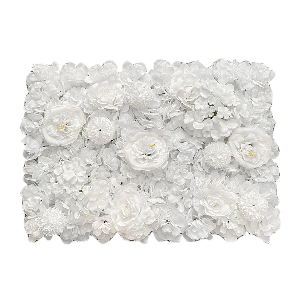 40X60Cm Silk Rose Flower Champagne Artificial Flower for Wedding Decoration Flower Wall Panels Romantic Wedding Backdrop Decor