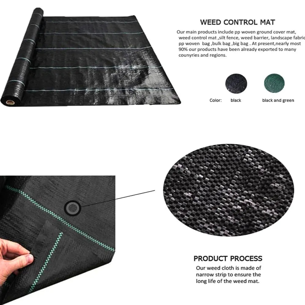 5M/10M Garden Landscape Outdoor Driveway Decking Membrane Agriculture Flower Bed Easy Install Weed Control Fabric anti UV Border