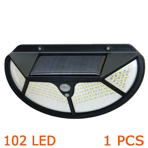 Semicircle 4 Sides 102Leds 3 Modes Glow Motion Sensor Solar Wall Light Yard Path Home Garden Solar Energy Induction Street Lamp