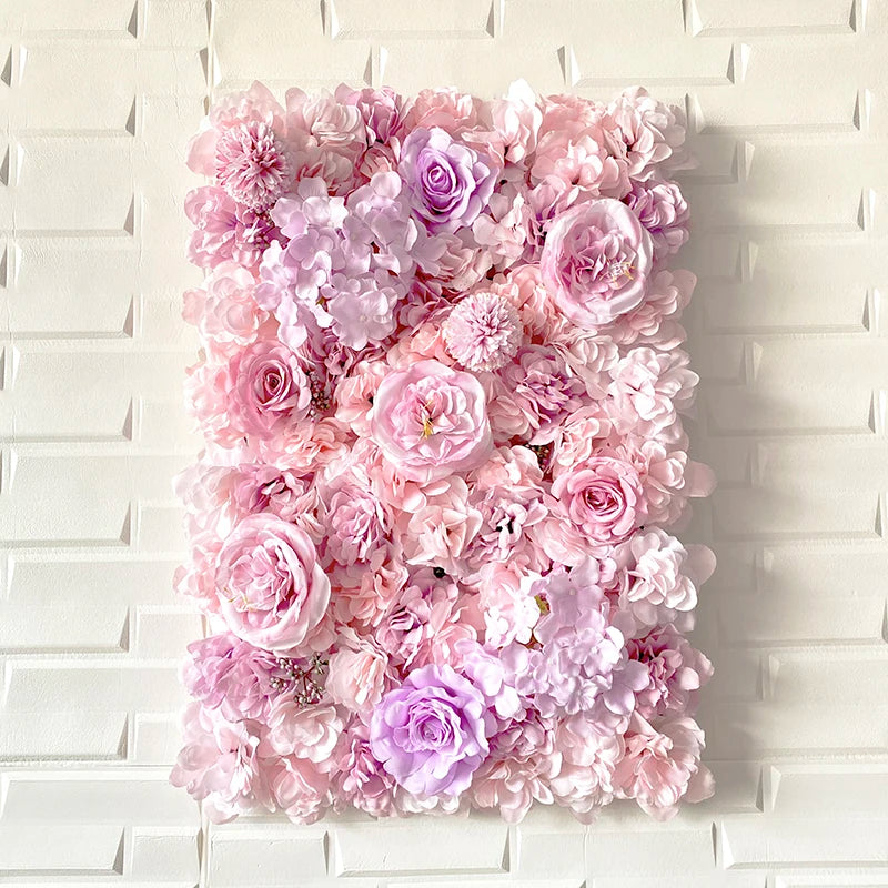 40X60Cm Silk Rose Flower Champagne Artificial Flower for Wedding Decoration Flower Wall Panels Romantic Wedding Backdrop Decor