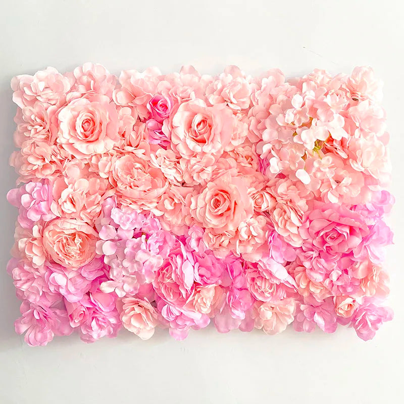 Silk Rose Backdrop Flowers Wall Wedding Decoration Customized Artificial Flower Wall Panel for Home Decor Backdrops Baby Shower