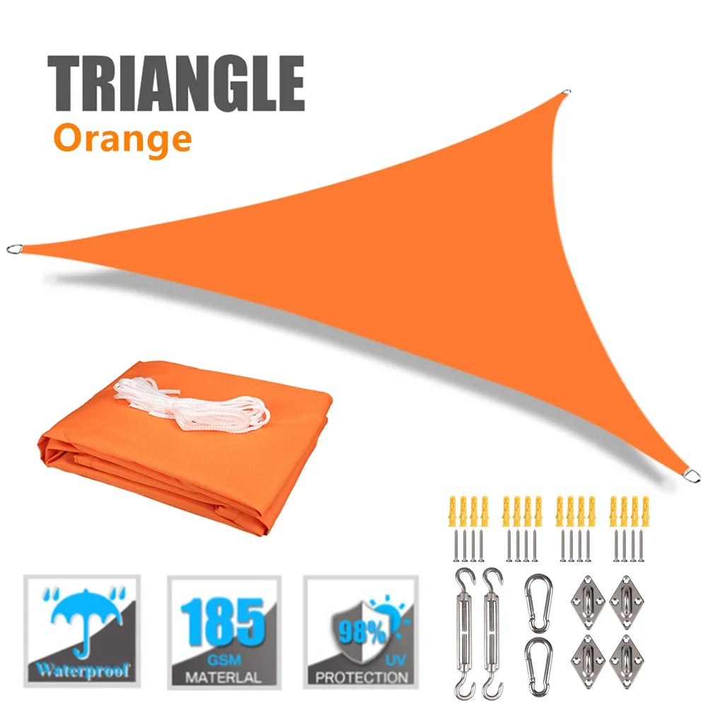 Waterproof Triangle Sun Shade Sail Canopy 98%UV Block Sun Shelters for Outdoor Facility&Activities Backyard Awning Camping Tents