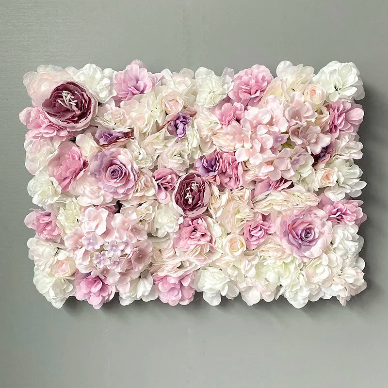 Silk Rose Backdrop Flowers Wall Wedding Decoration Customized Artificial Flower Wall Panel for Home Decor Backdrops Baby Shower