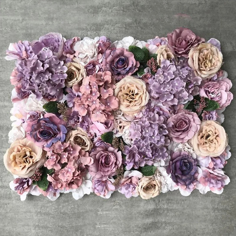 40X60Cm Silk Rose Flower Champagne Artificial Flower for Wedding Decoration Flower Wall Panels Romantic Wedding Backdrop Decor