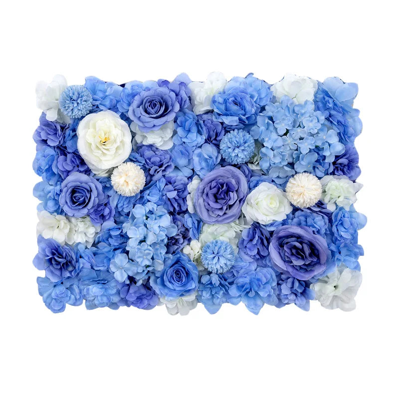 40X60Cm Silk Rose Flower Champagne Artificial Flower for Wedding Decoration Flower Wall Panels Romantic Wedding Backdrop Decor