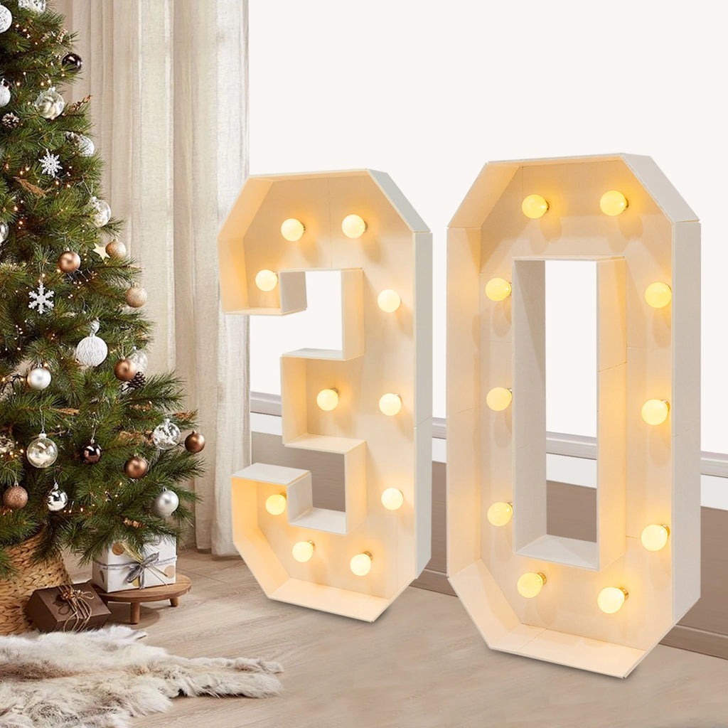 30/40/50/60 Giant Number Led Light 100Cm DIY Birthday Number Anniversary Decor for Home Wedding Party Birthday Christmas