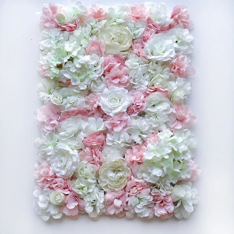 40X60Cm Silk Rose Flower Champagne Artificial Flower for Wedding Decoration Flower Wall Panels Romantic Wedding Backdrop Decor
