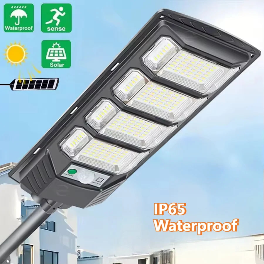 1/2Pcs Solar Light Commercial LED Outdoor Dusk to Dawn Solar Street Light Road Area Lamp Waterproof Backyard Security Lighting