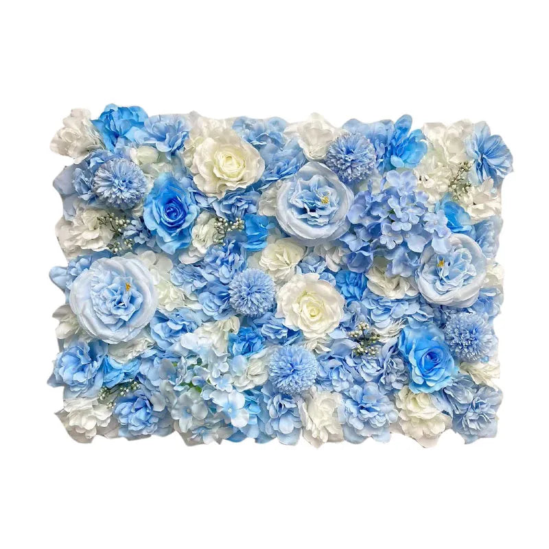 40X60Cm Silk Rose Flower Champagne Artificial Flower for Wedding Decoration Flower Wall Panels Romantic Wedding Backdrop Decor