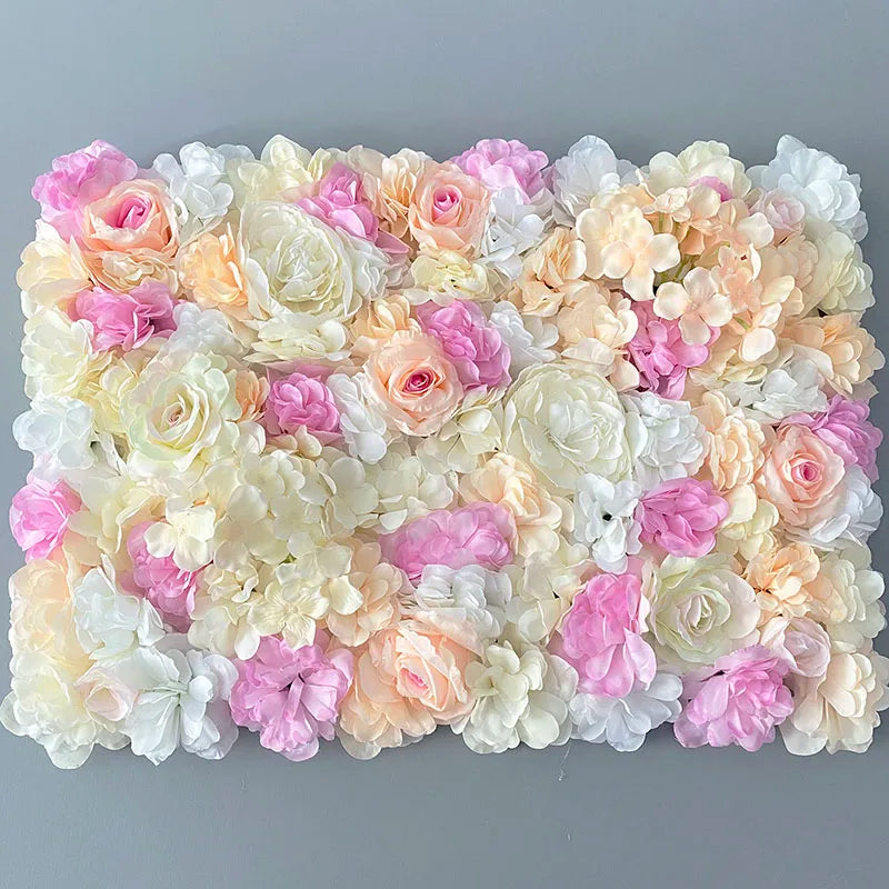 Silk Rose Backdrop Flowers Wall Wedding Decoration Customized Artificial Flower Wall Panel for Home Decor Backdrops Baby Shower