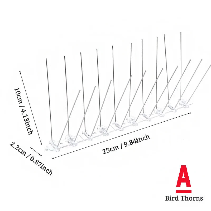 New Balcony Anti-Bird Pigeon Spikes and Bird Repeller Deterrent anti Bird Repellent Stainless Steel anti Bird Thorn Nail Kit