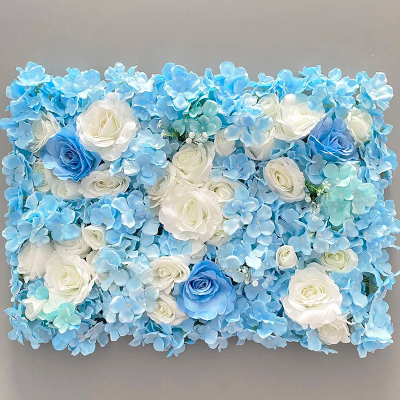 40X60Cm Silk Rose Flower Champagne Artificial Flower for Wedding Decoration Flower Wall Panels Romantic Wedding Backdrop Decor