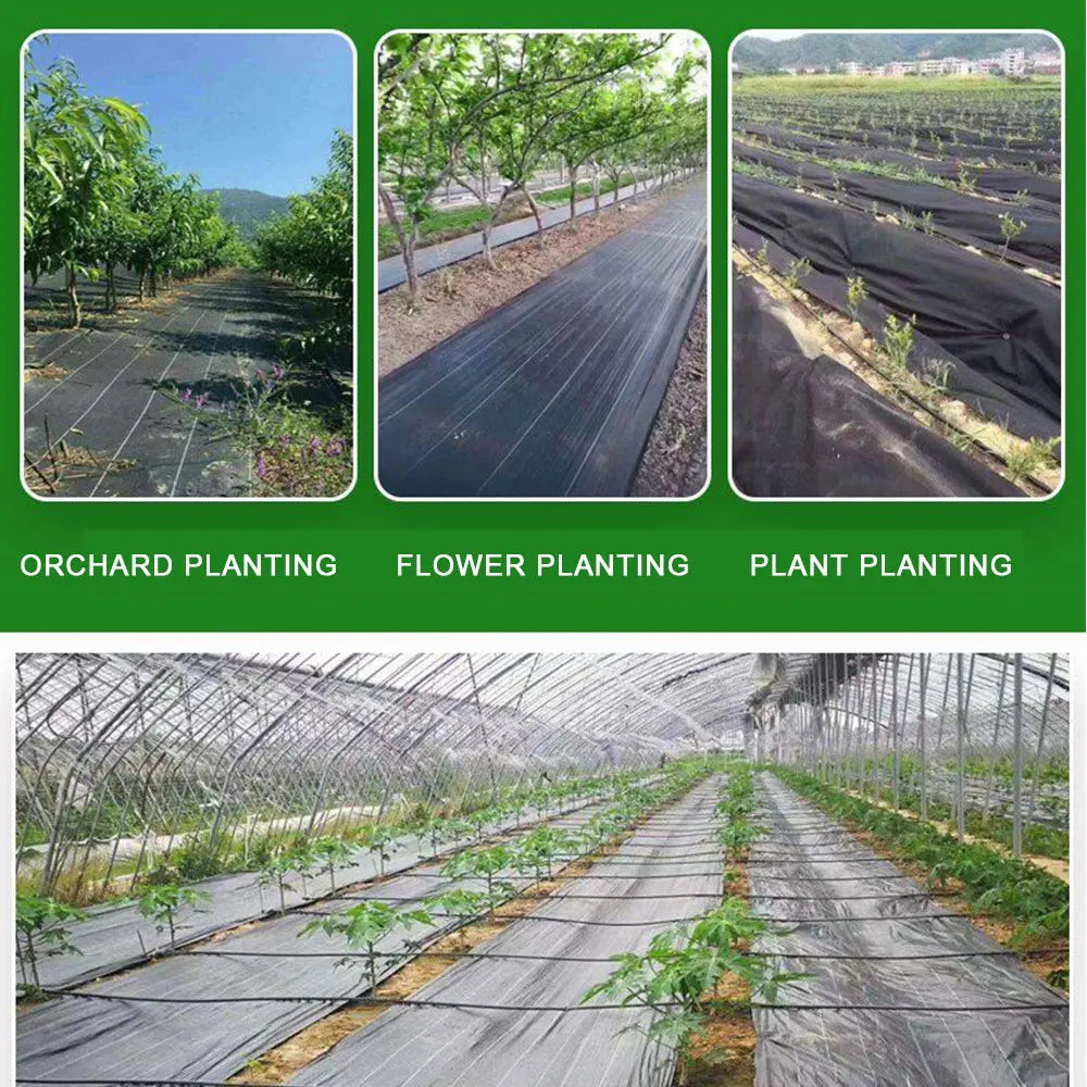 5M/10M Garden Landscape Outdoor Driveway Decking Membrane Agriculture Flower Bed Easy Install Weed Control Fabric anti UV Border