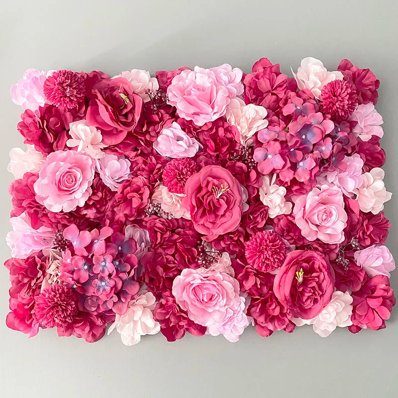 Silk Rose Backdrop Flowers Wall Wedding Decoration Customized Artificial Flower Wall Panel for Home Decor Backdrops Baby Shower