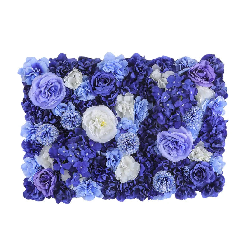 40X60Cm Silk Rose Flower Champagne Artificial Flower for Wedding Decoration Flower Wall Panels Romantic Wedding Backdrop Decor