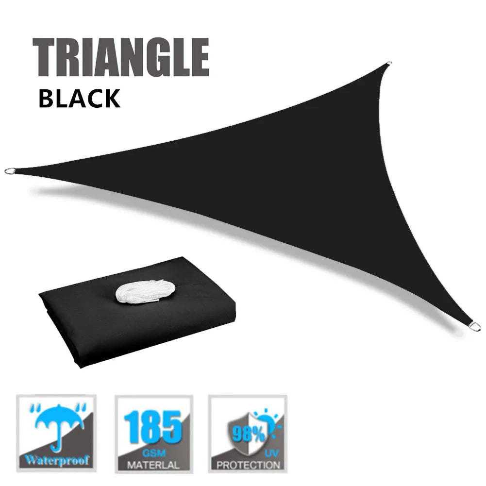 Waterproof Triangle Sun Shade Sail Canopy 98%UV Block Sun Shelters for Outdoor Facility&Activities Backyard Awning Camping Tents