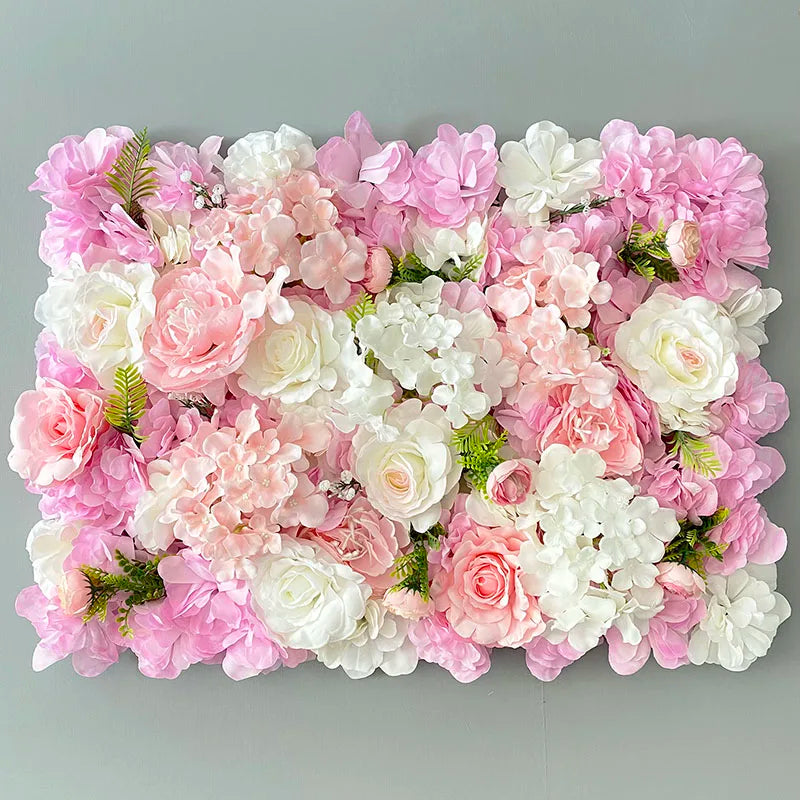 40X60Cm Silk Rose Flower Champagne Artificial Flower for Wedding Decoration Flower Wall Panels Romantic Wedding Backdrop Decor