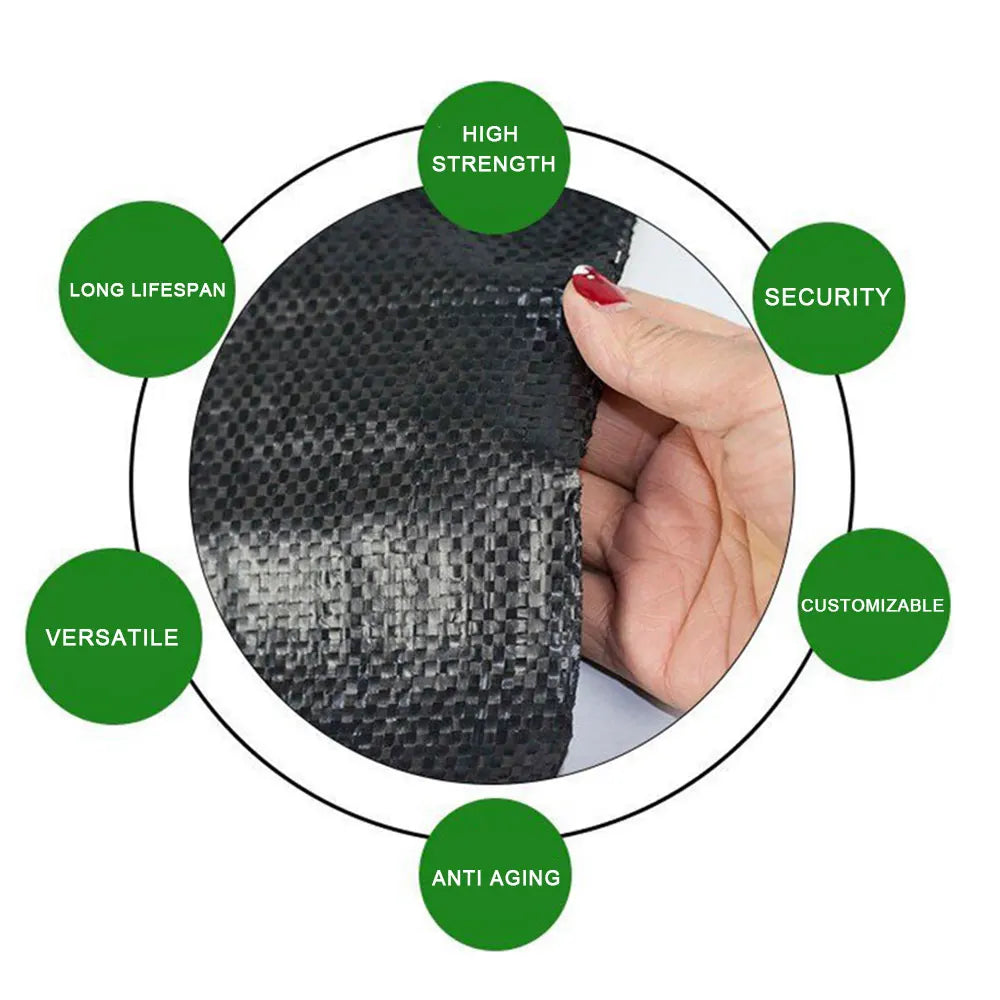 5M/10M Garden Landscape Outdoor Driveway Decking Membrane Agriculture Flower Bed Easy Install Weed Control Fabric anti UV Border