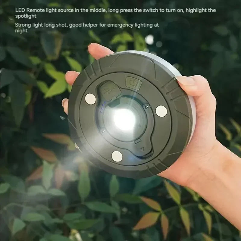 4-In-1 Camping Light LED Reel String Lights Outdoor USB Camping Lamp Recyclable LED Night Light for Garden Tent Room Decor