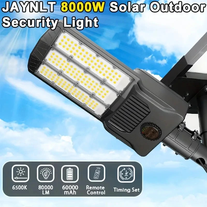 80000LM Solar Light with 2 Solar Panls Outdoor Solar Street Light with Motion Sensor Garden Wall Lamp Parking Solar Flood Light