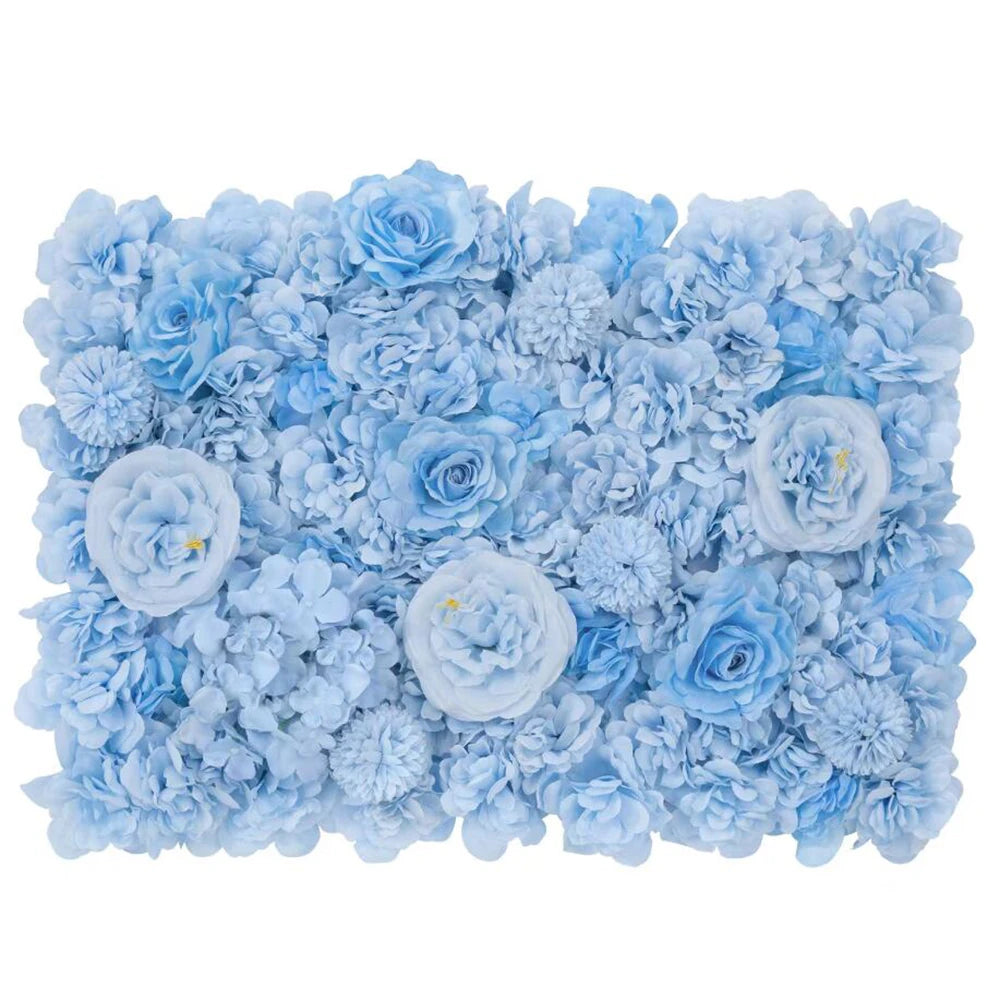40X60Cm Silk Rose Flower Champagne Artificial Flower for Wedding Decoration Flower Wall Panels Romantic Wedding Backdrop Decor