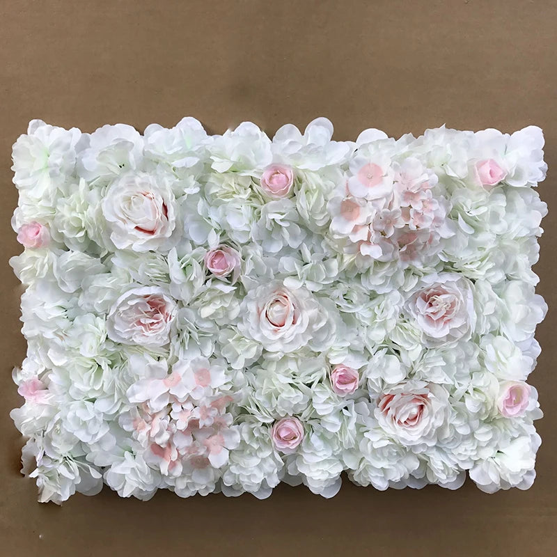 Silk Rose Backdrop Flowers Wall Wedding Decoration Customized Artificial Flower Wall Panel for Home Decor Backdrops Baby Shower
