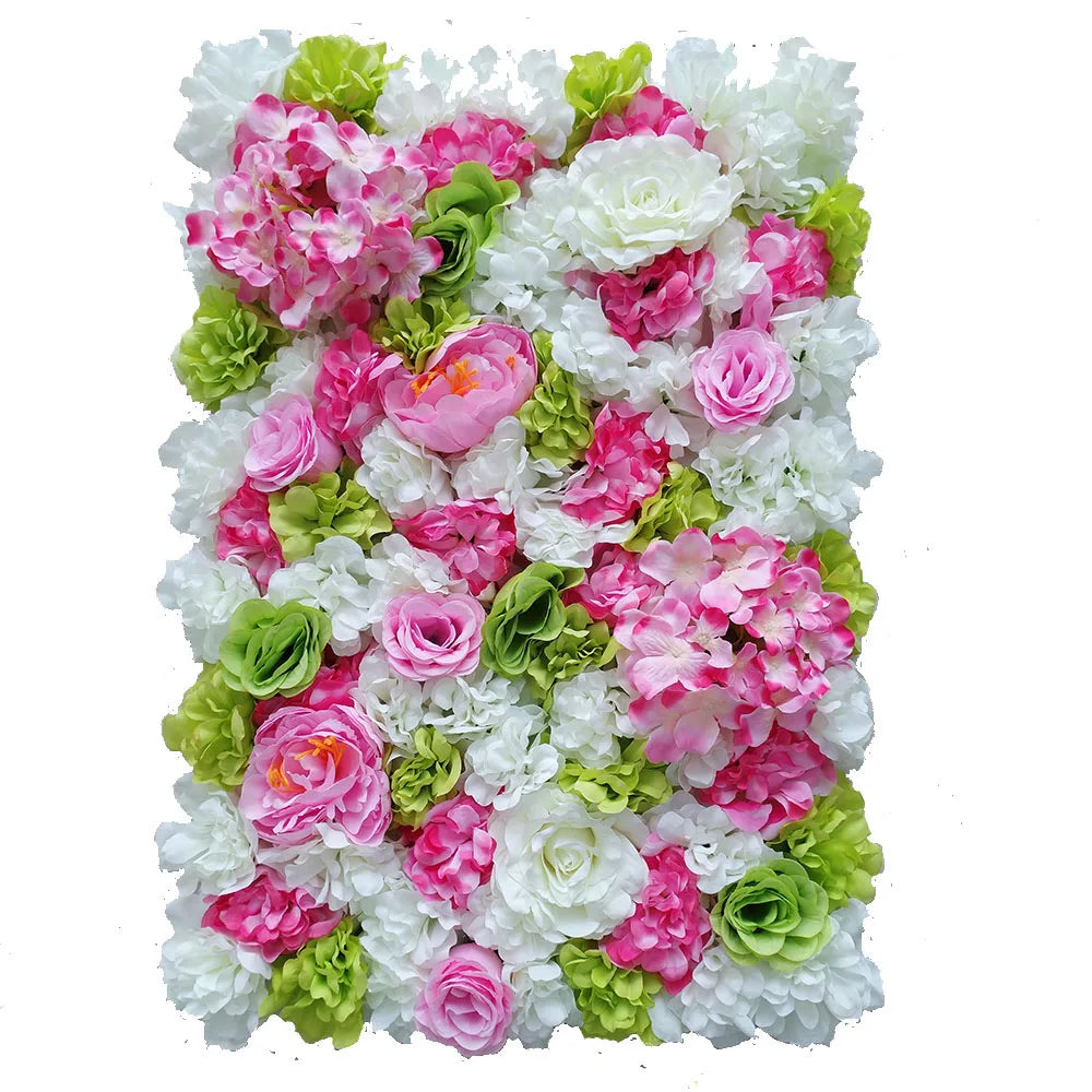 40X60Cm Silk Rose Flower Champagne Artificial Flower for Wedding Decoration Flower Wall Panels Romantic Wedding Backdrop Decor