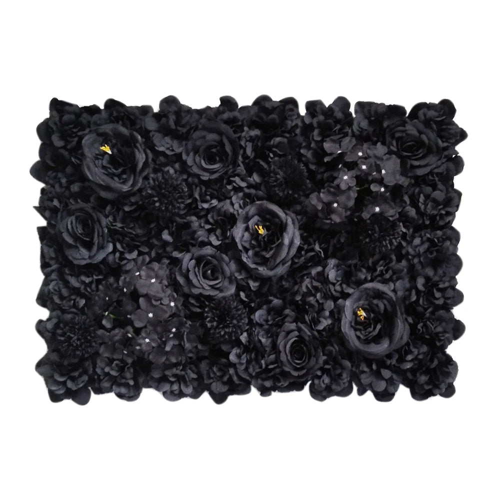 40X60Cm Silk Rose Flower Champagne Artificial Flower for Wedding Decoration Flower Wall Panels Romantic Wedding Backdrop Decor