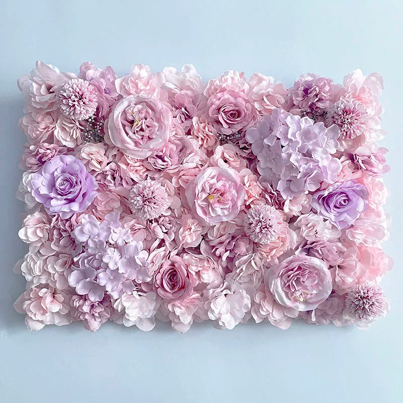 Silk Rose Backdrop Flowers Wall Wedding Decoration Customized Artificial Flower Wall Panel for Home Decor Backdrops Baby Shower