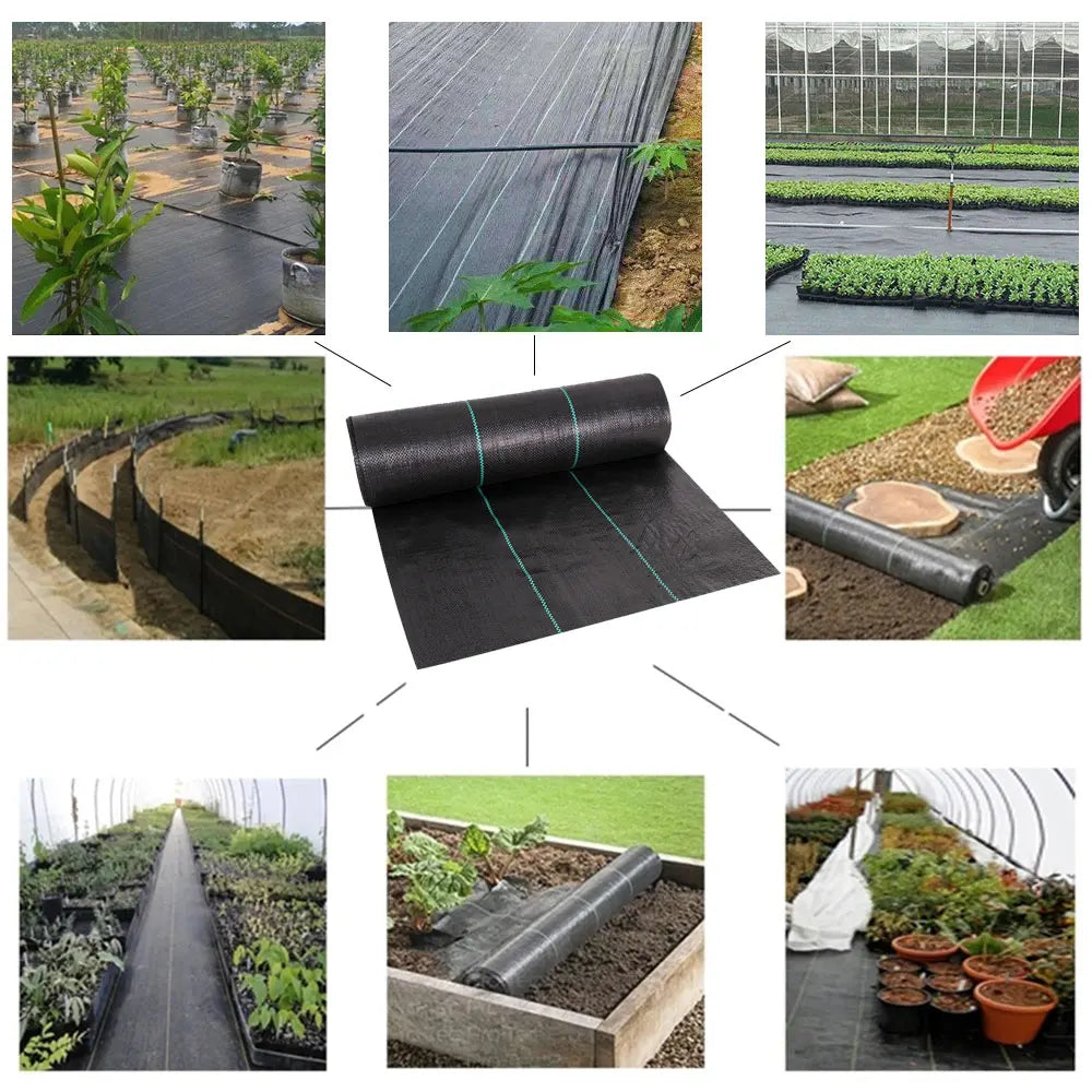 5M/10M Garden Landscape Outdoor Driveway Decking Membrane Agriculture Flower Bed Easy Install Weed Control Fabric anti UV Border