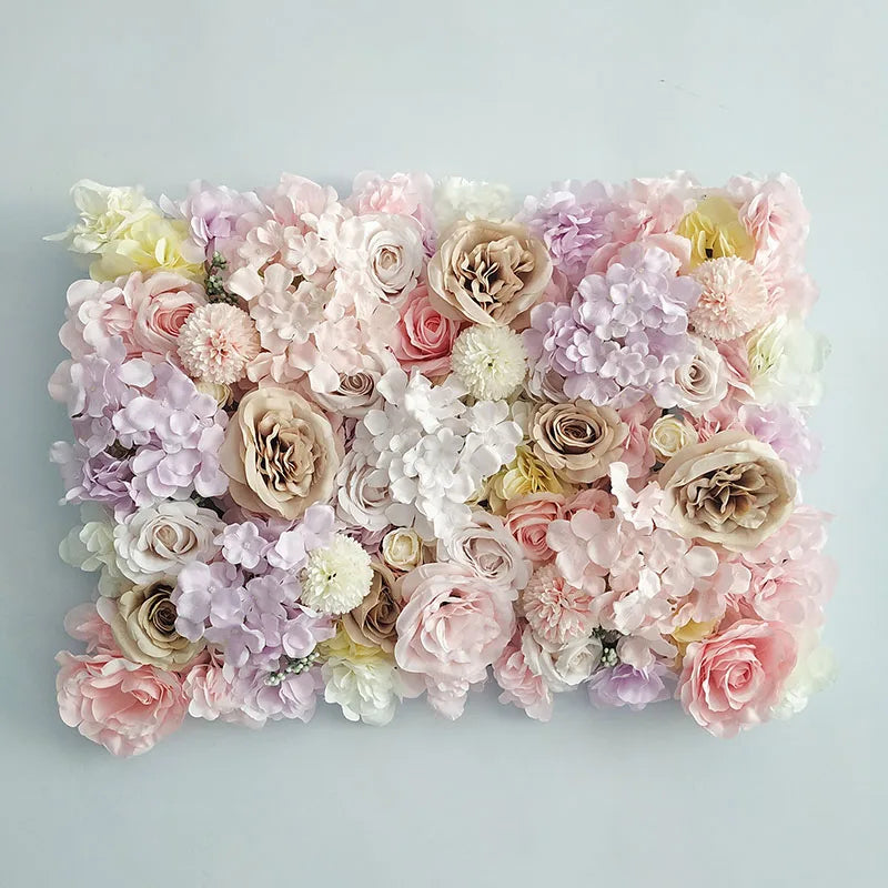 Silk Rose Backdrop Flowers Wall Wedding Decoration Customized Artificial Flower Wall Panel for Home Decor Backdrops Baby Shower