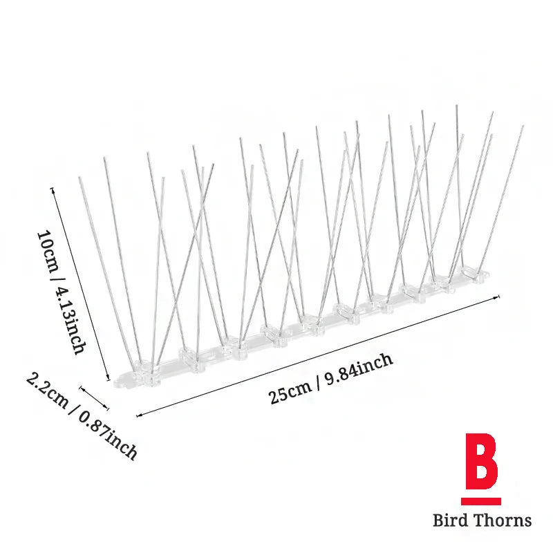 New Balcony Anti-Bird Pigeon Spikes and Bird Repeller Deterrent anti Bird Repellent Stainless Steel anti Bird Thorn Nail Kit