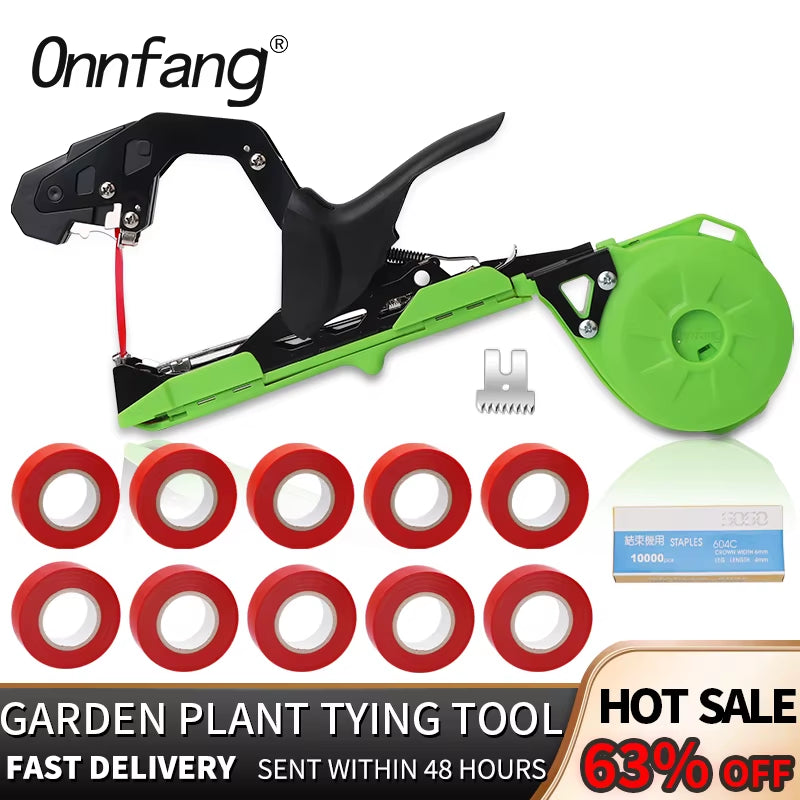 Garden Hand Tying Machine Plant Lightweight Garden Tools Plant Tape Tool for Vegetables Grapes Tomatoes Cucumbers Garden