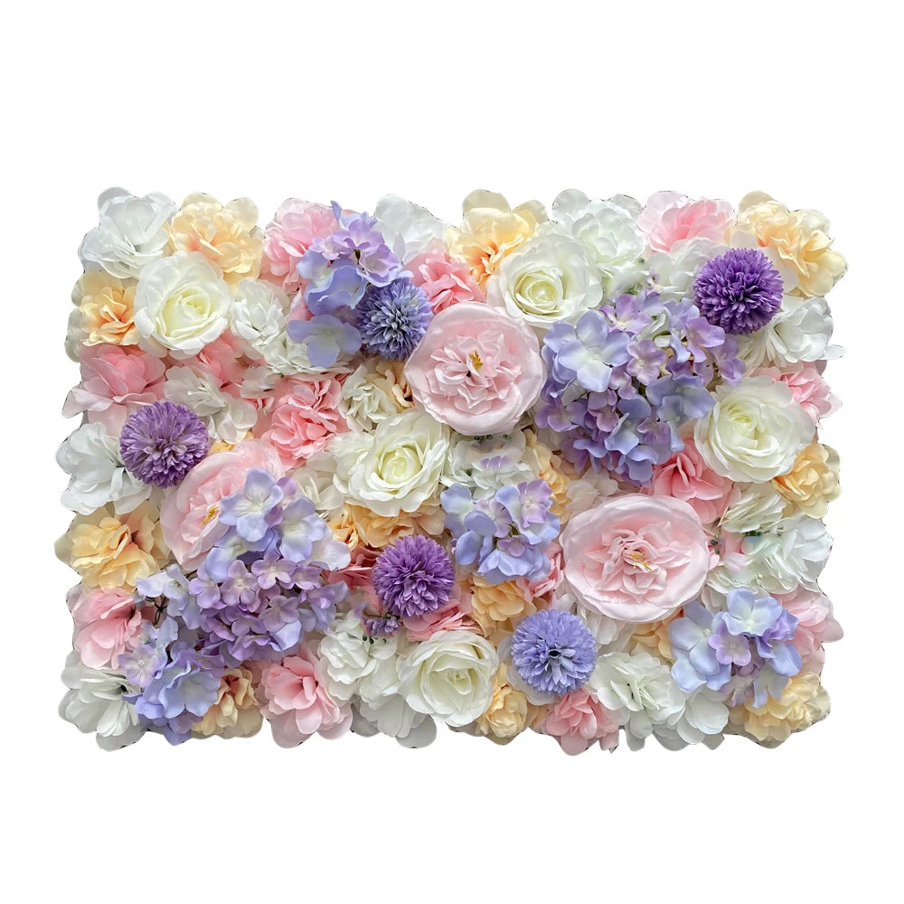 40X60Cm Silk Rose Flower Champagne Artificial Flower for Wedding Decoration Flower Wall Panels Romantic Wedding Backdrop Decor